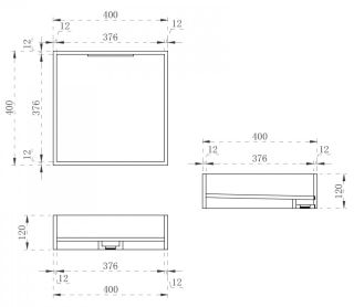 Раковина ABBER Blitz 40см белый мрамор AS2502GB